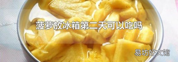菠萝放冰箱第二天可以吃吗