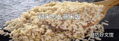 糙米怎么蒸米飯