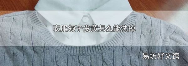 衣服領子發黃怎么能洗掉