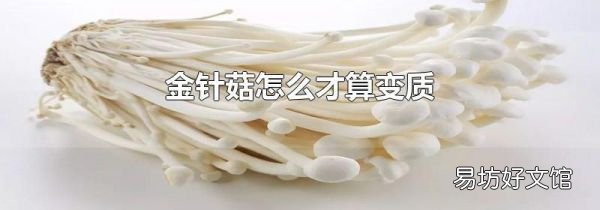 金针菇怎么才算变质