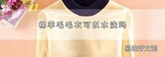 棉羊毛毛衣可以水洗嗎