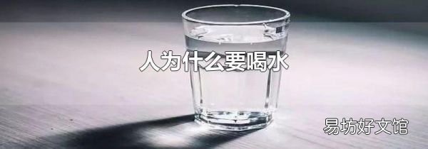人為什么要喝水
