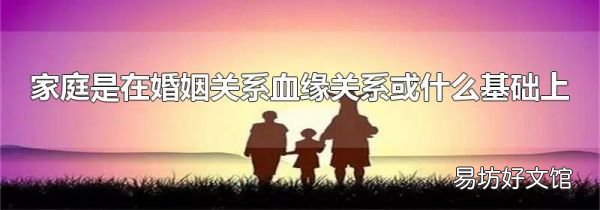 家庭是在婚姻关系血缘关系或什么基础上