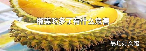 榴蓮吃多了有什么危害