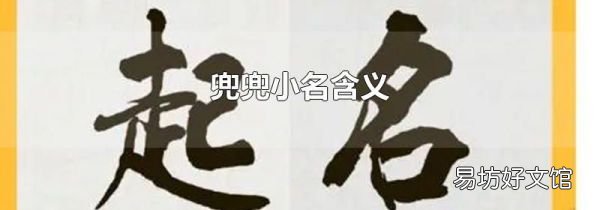 兜兜小名含义
