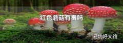 红色蘑菇有毒吗