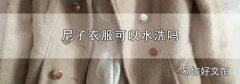 尼子衣服可以水洗吗