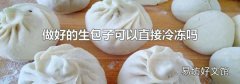 做好的生包子可以直接冷冻吗