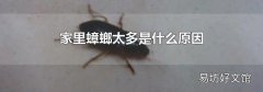 家里蟑螂太多是什么原因