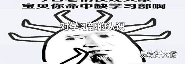 对学习部的认识
