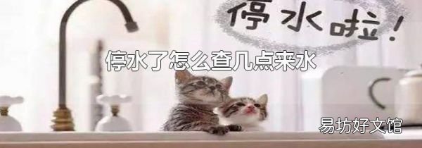 停水了怎么查几点来水