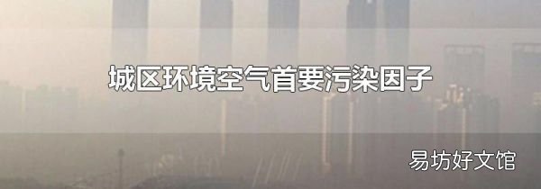 城區環境空氣首要污染因子