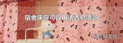 宿舍床帘可以用洗衣机洗吗