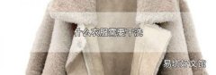 什么衣服需要干洗