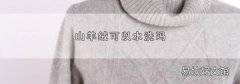山羊绒可以水洗吗