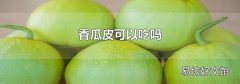 香瓜皮可以吃吗