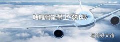 啫喱膏能带上飞机吗