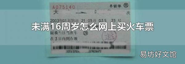 未满16周岁怎么网上买火车票
