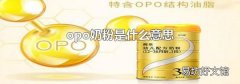 opo奶粉是什么意思