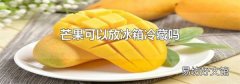 芒果可以放冰箱冷藏吗