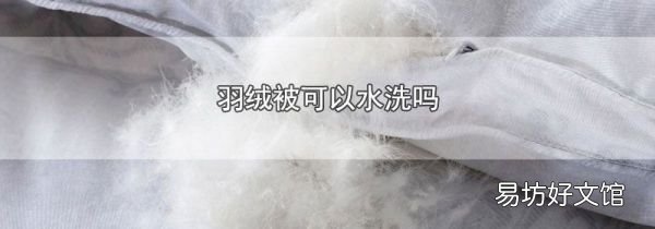 羽绒被可以水洗吗