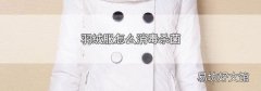 羽绒服怎么消毒杀菌