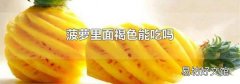 菠萝里面褐色能吃吗