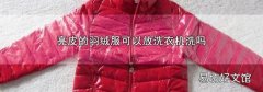 亮皮的羽绒服可以放洗衣机洗吗
