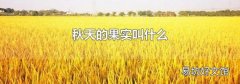 秋天的果实叫什么
