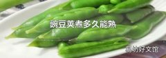 豌豆荚煮多久能熟