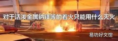 对于活泼金属钠镁等的着火只能用什么灭火
