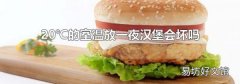 20℃的室温放一夜汉堡会坏吗