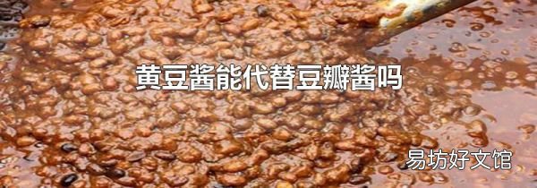 黄豆酱能代替豆瓣酱吗