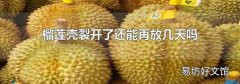榴莲壳裂开了还能再放几天吗