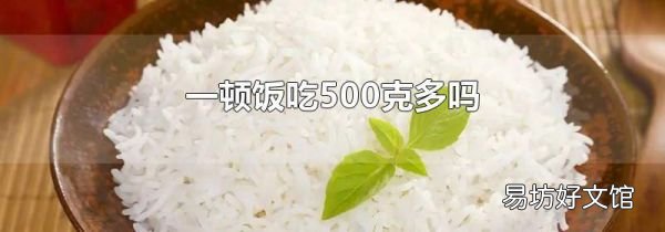 一顿饭吃500克多吗