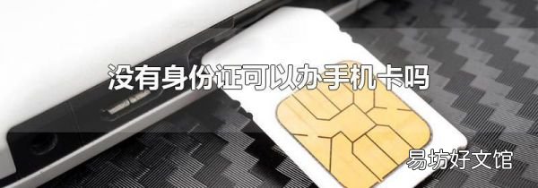 没有身份证可以办手机卡吗