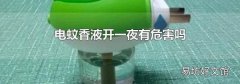 电蚊香液开一夜有危害吗