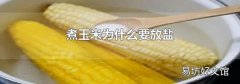 煮玉米为什么要放盐