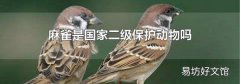 麻雀是国家二级保护动物吗