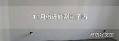 11月份还能刮腻子吗