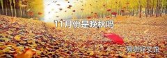 11月份是晚秋吗