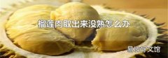 榴莲肉取出来没熟怎么办