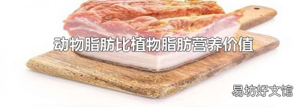 动物脂肪比植物脂肪营养价值高吗