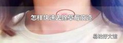 怎样快速去除草莓痕迹