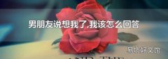男朋友说想我了,我该怎么回答