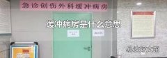 缓冲病房是什么意思