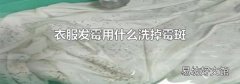 衣服发霉用什么洗掉霉斑