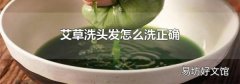 艾草洗头发怎么洗正确