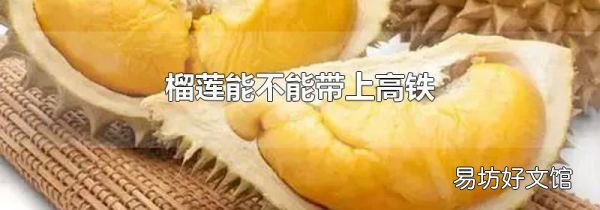 榴莲能不能带上高铁