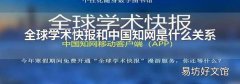 全球学术快报和中国知网是什么关系